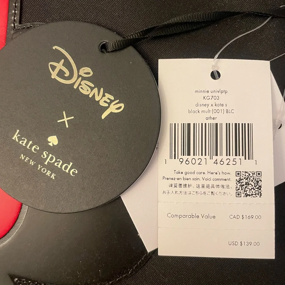 Kate Spade Black and Red Minnie Mouse Laptop Sleeve